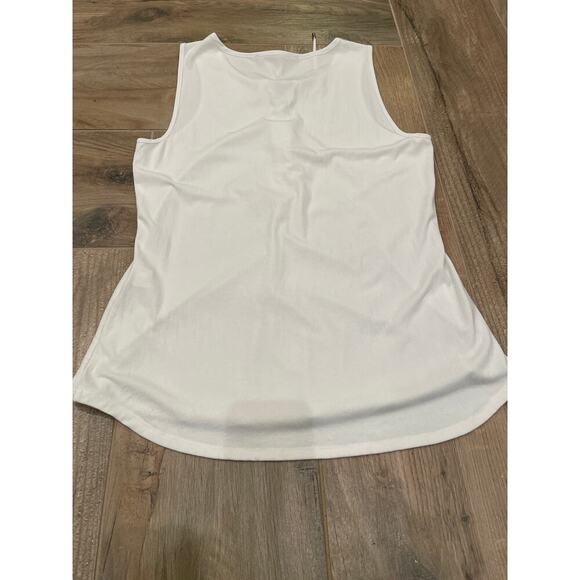 White House Black Market Bundle (2) of Blk/Wht Tie Tanks w/ Silver detail Medium - Picture 5 of 13